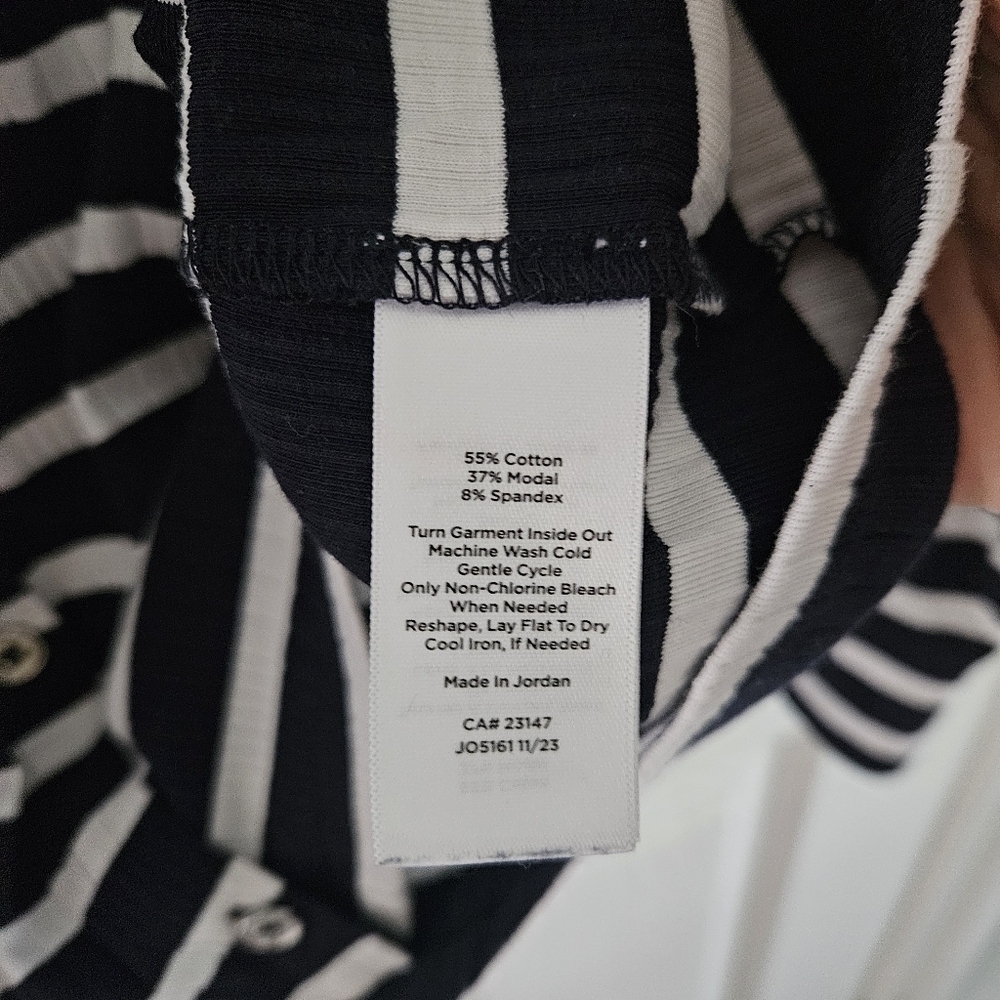 NWOT Talbots Variegated Ribbed Cardigan/Button Front Ribbed Top - Picture 8 of 10